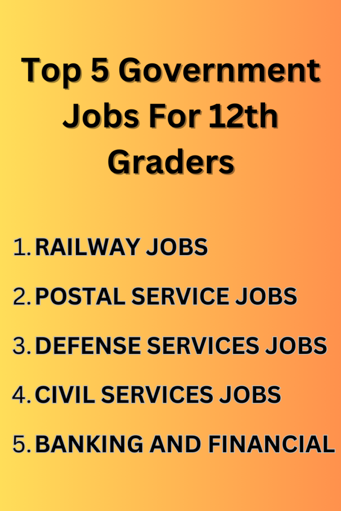 Top 5 Government Jobs For 12th Graders
